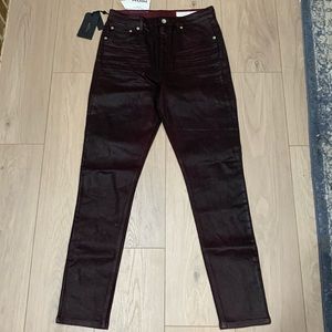 Women’s Jeans. Rag and Bone. Size 30. Coated Plum Nina High-Rise Skinny